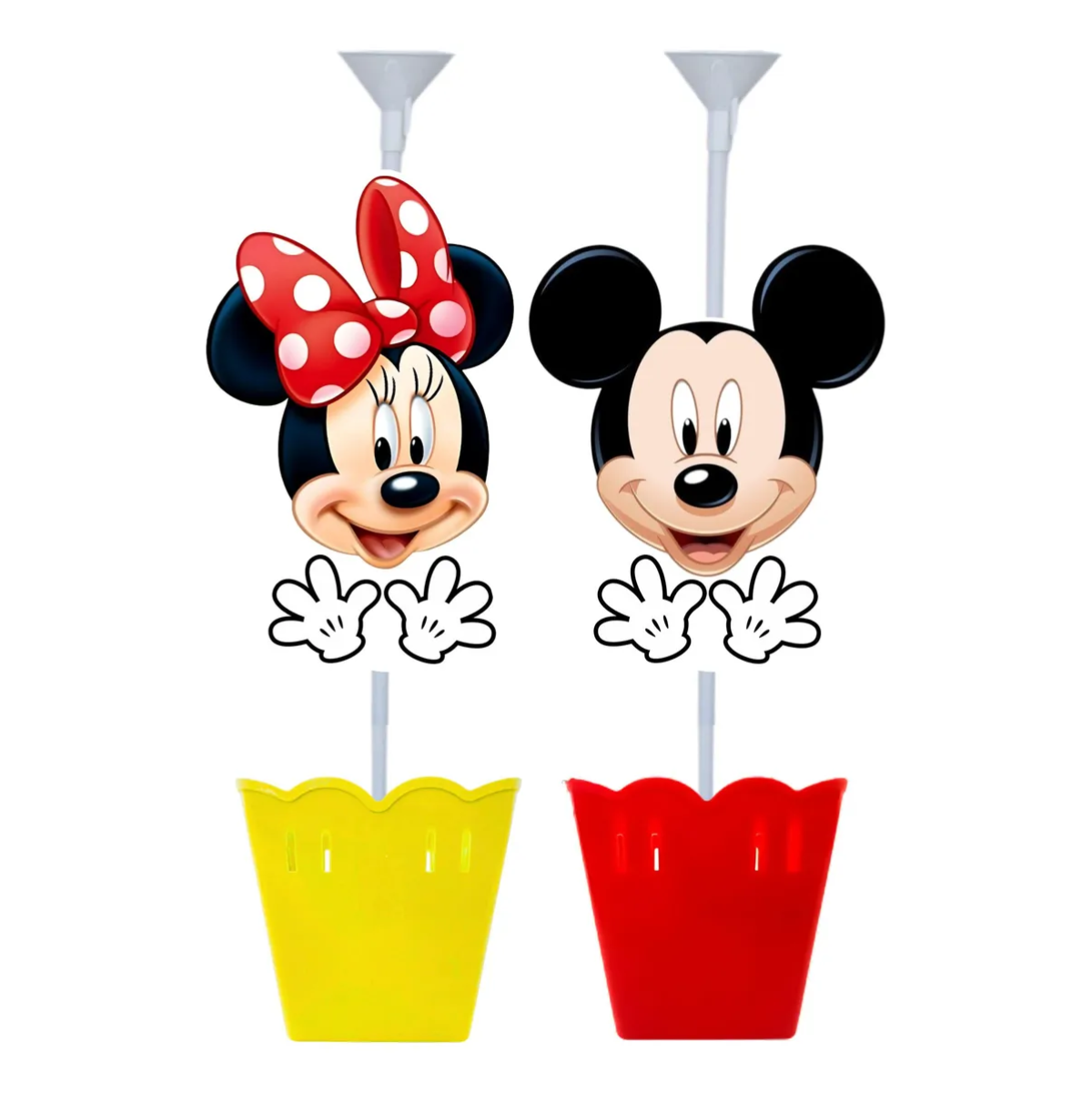 Kit 5 Centro De Mesa Mickey E Minnie Mãozinhas